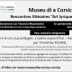 Museu di a Corsica : Rencontres Littéraires 